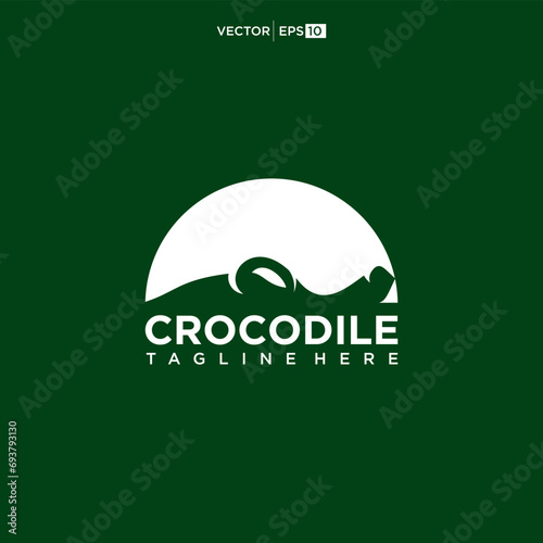 Crocodile logo, crocodile reptile, vicious crocodile predator vector