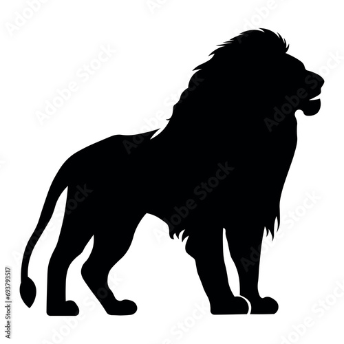 Lion black icon on white background