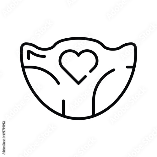 Baby nappy vector design, isolated on white background