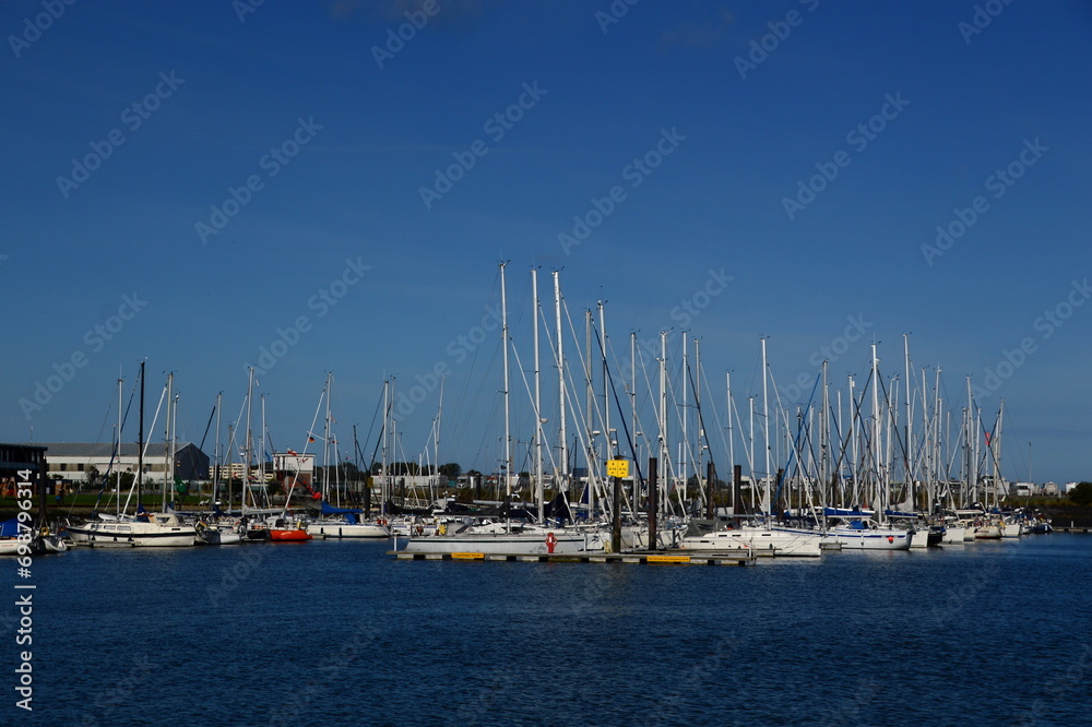 Marina at the North Sea in the Town Cuxhaven, Lower Saxony