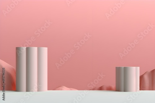 Abstract Background Minimal Style for Product Branding Presentation. Mock Up Scene With Empty Space. 3d Rendering.
