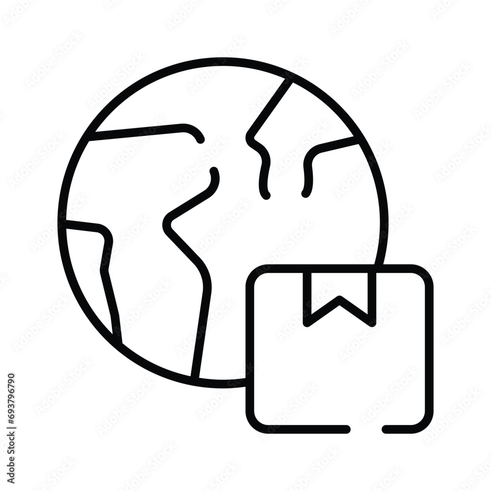 Worldwide Delivery icon design, editable vector of global delivery Worldwide Delivery icon design, editable vector of global delivery