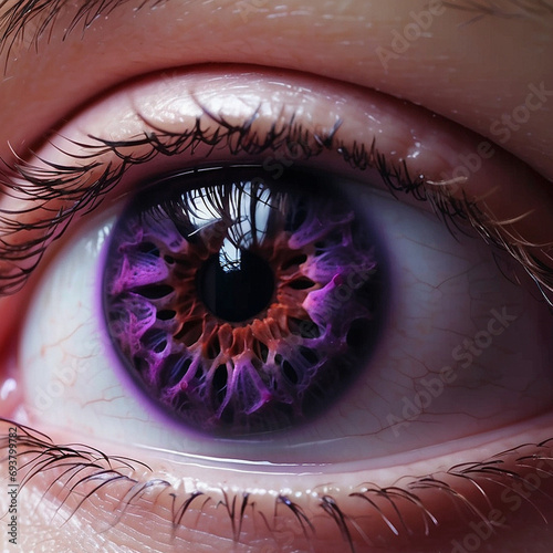 close up of a eye