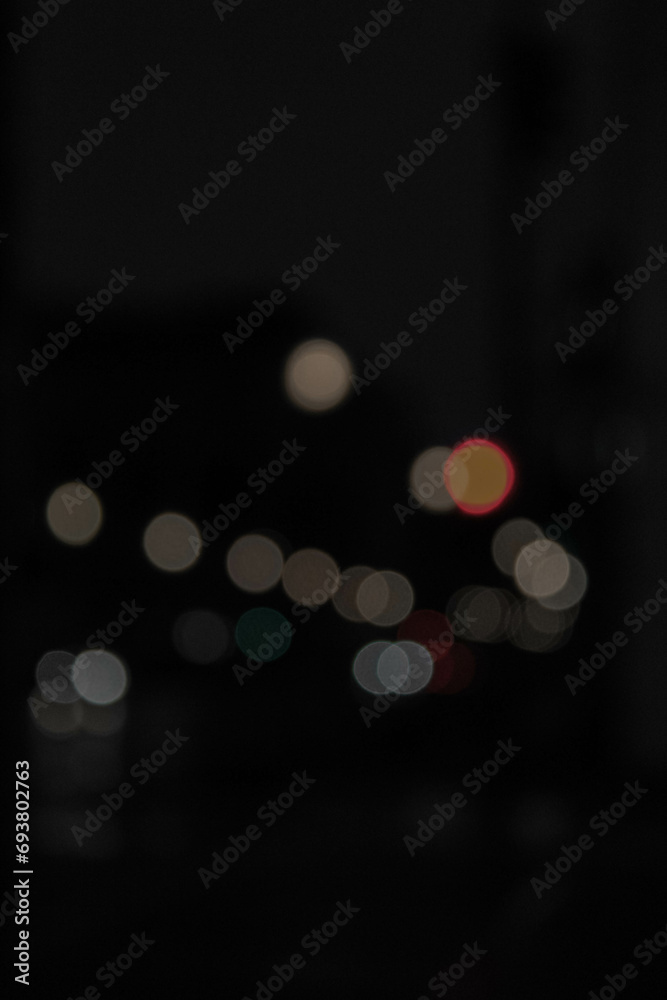 Fototapeta premium Christmas blur city circles