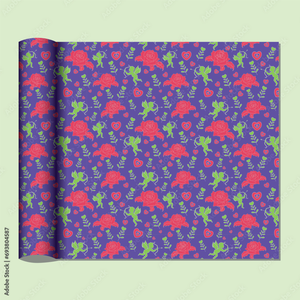 Vector Valentine's day have a seamless pattern. Vector fabric texture for textile print, wrapping paper, gift cards, and wallpaper flat design. Vector Valentine's day have a seamless pattern. Vector fabric texture for textile print, wrapping paper, gift cards, and wallpaper flat design.