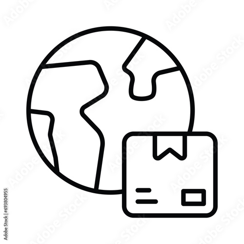 Worldwide Delivery icon design, editable vector of global delivery