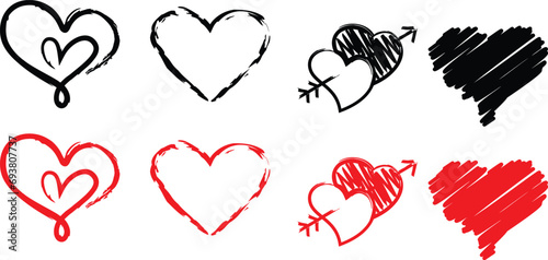 heart illustration.heart design icon flat.Modern flat valentine love sign.symbol for web site design, button to mobile app. Logo heart illustration,Trendy vector hart shape photo