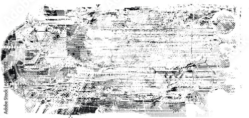 Glitch distorted grange shape . Noise grungy logo . Trendy defect error shapes . Glitched frame .Grunge textured . Distressed effect .Vector shapes 