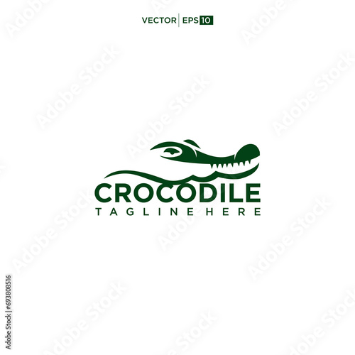 head crocodile logo design inspiration