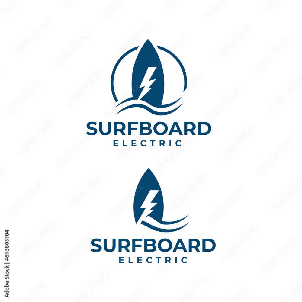 Surfboard Creative Modern Minimal Logo design concept Surfboard Creative Modern Minimal Logo design concept
