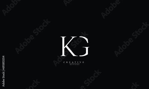 Alphabet letters Initials Monogram logo KG GK K G