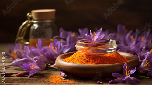 Saffron obtained from the Crocus sativus blossom