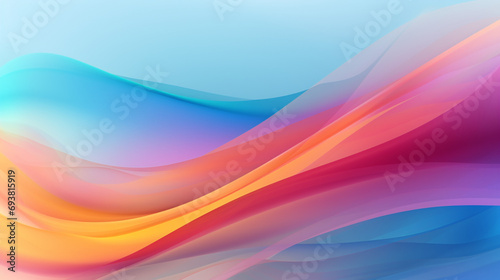 horizontal abstract colorful waves background