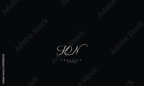 Alphabet letters Initials Monogram logo KN NK K N