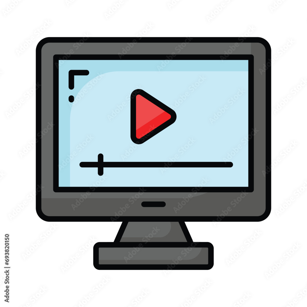 Online computer video vector design, ready to use in websites and mobile apps Online computer video vector design, ready to use in websites and mobile apps