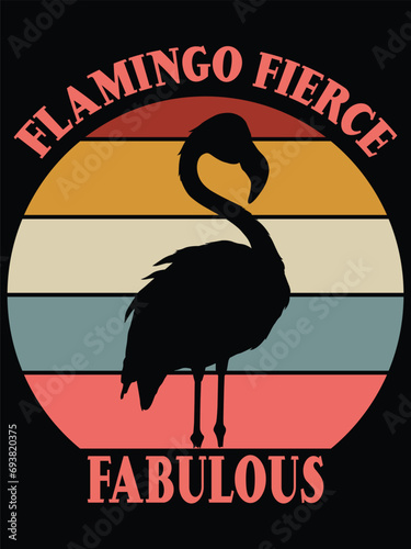 Flamingo Fierce and Fabulous T-shirt