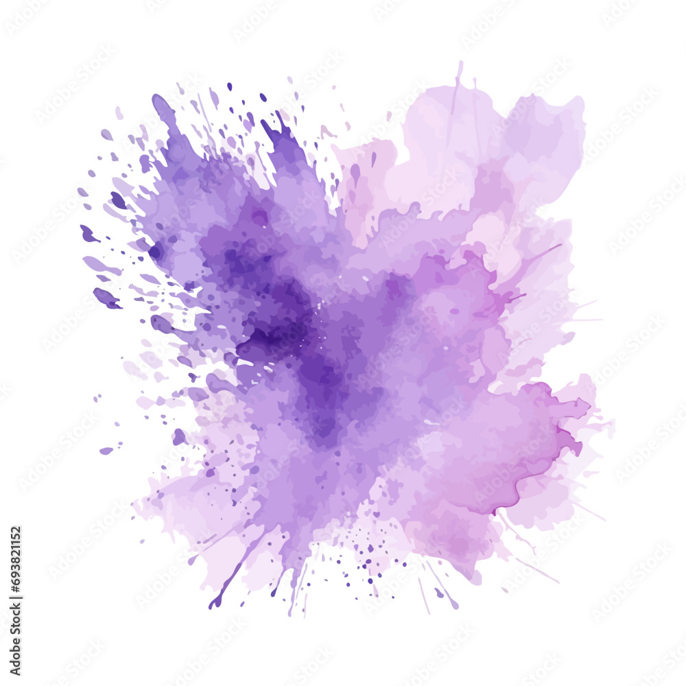 soft lavender watercolor splash stain background - obrazy, fototapety, plakaty 