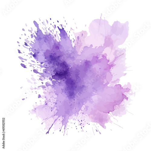 soft lavender watercolor splash stain background photo