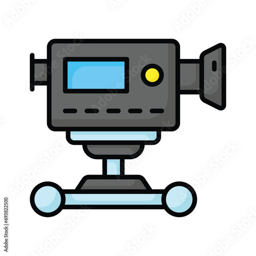 Camera dolly vector design isolated on white background