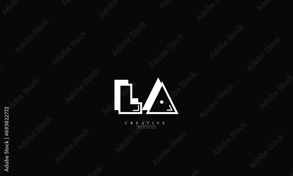 Alphabet letters Initials Monogram logo LA AL L A Alphabet letters Initials Monogram logo LA AL L A