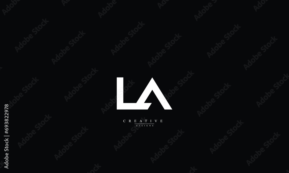 Alphabet letters Initials Monogram logo LA AL L A Alphabet letters Initials Monogram logo LA AL L A
