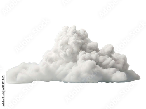 White cloud isolated on PNG background 