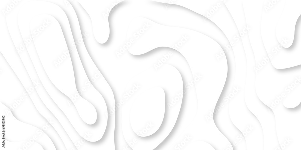 Seamless abstract white wave topography papercut background 3d realistic design use for ads banner and advertising print design vector. 3d topography relief. Vector topographic illustration.