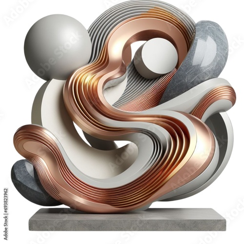 Abstract 3D Shape Creating Visual Intrigue