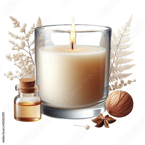 spa still life with candle