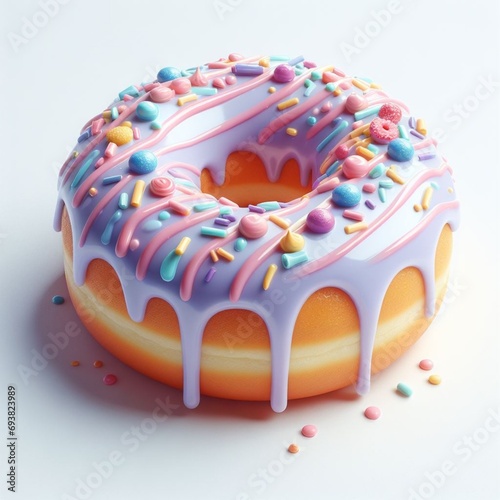 Tempting Piles of Freshly Glazed Delights on White