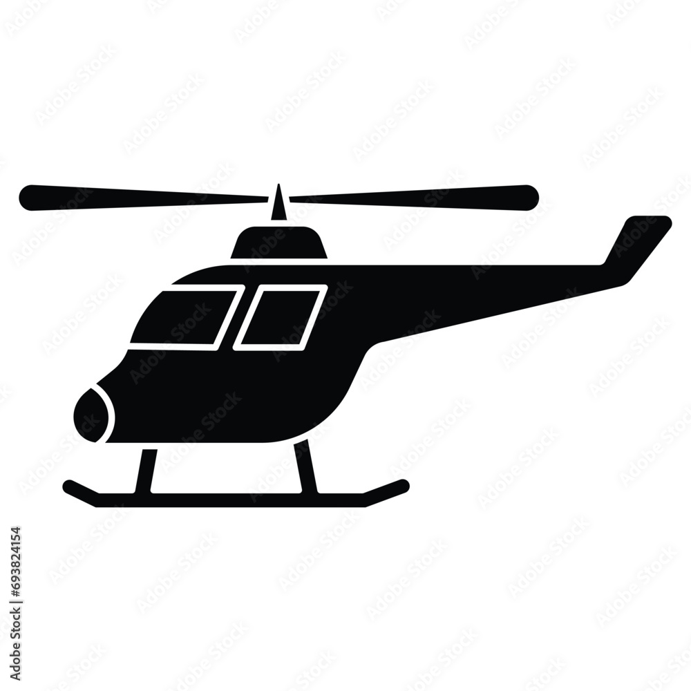 Helicopter icon vector on trendy design