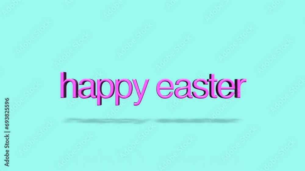 Rolling Happy Easter text on blue gradient, motion abstract promo, spring and holidays style background Rolling Happy Easter text on blue gradient, motion abstract promo, spring and holidays style background
