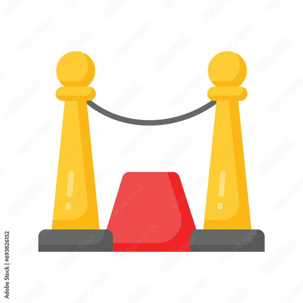 Vip entrance red carpet vector design, a welcome red mat, concept of cinema premier editable icon Vip entrance red carpet vector design, a welcome red mat, concept of cinema premier editable icon