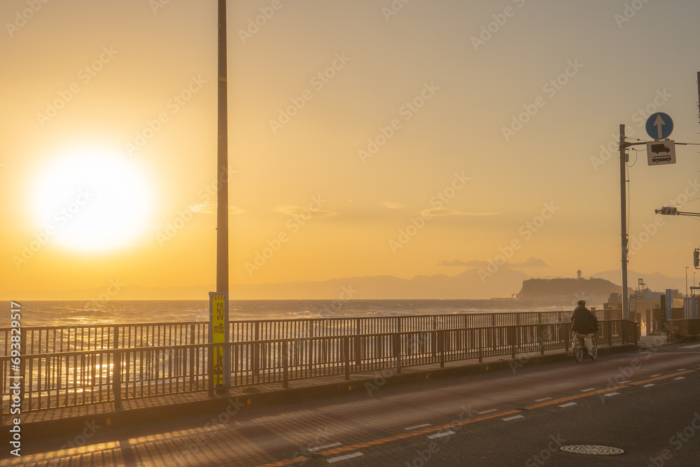 the sunset view of Kamakura. the sunset view of Kamakura.