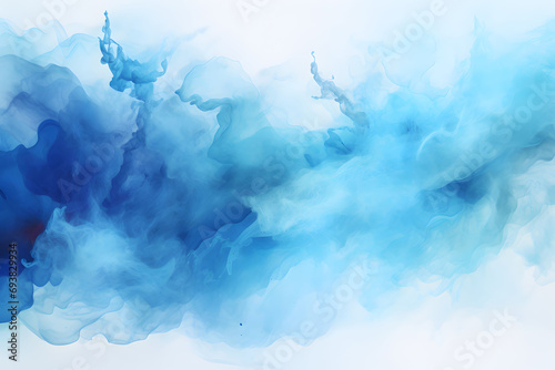 beautiful blue abstract watercolor clouds texture background photo