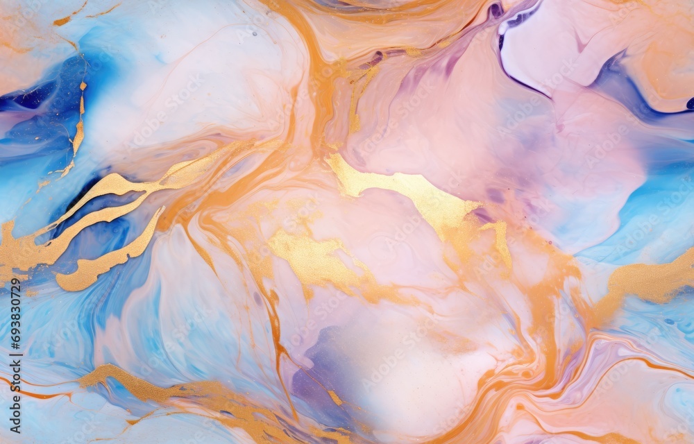 Luxury abstract fluid art painting in alcohol ink technique, mixture of colorful