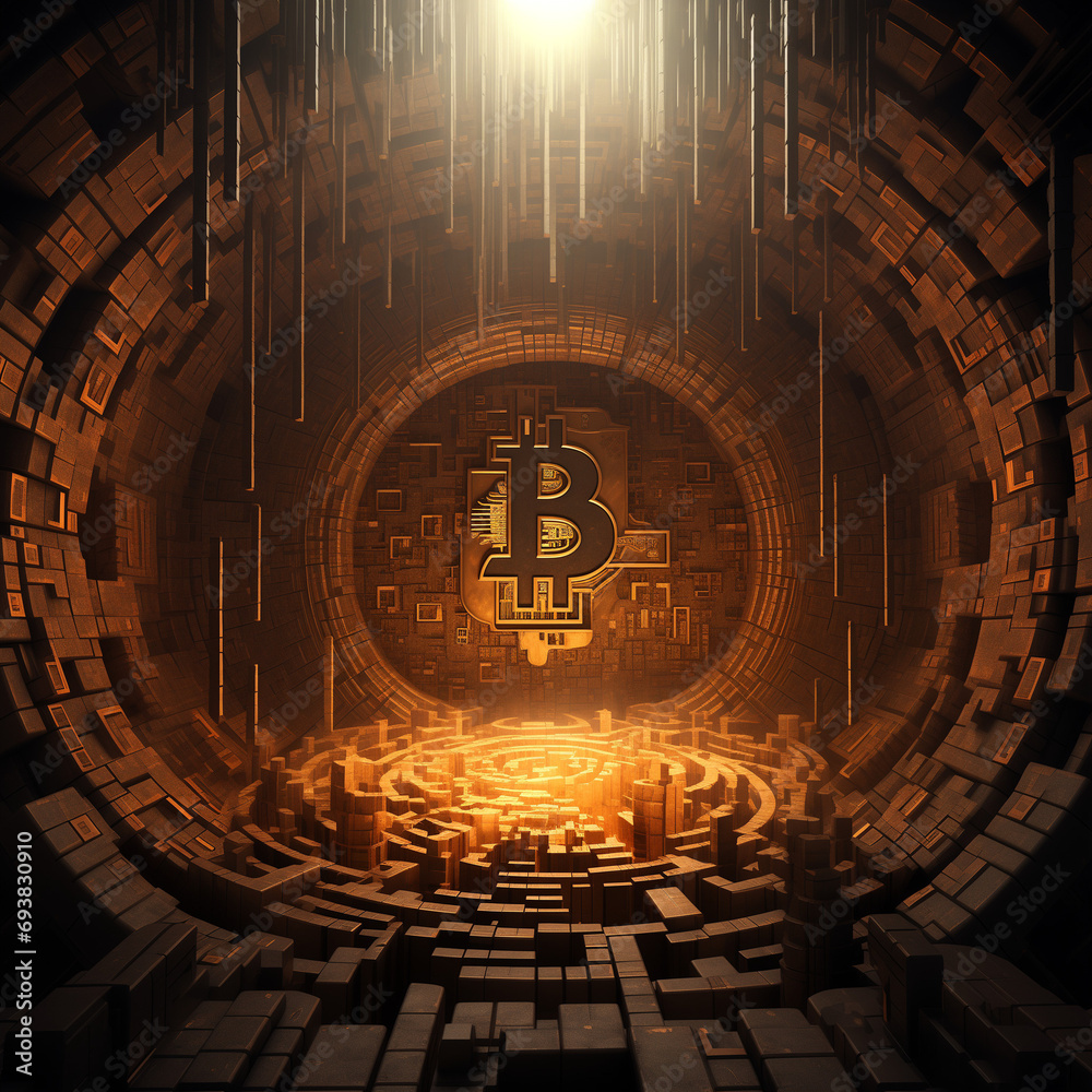 bitcoin crypto gold coin money currency design 