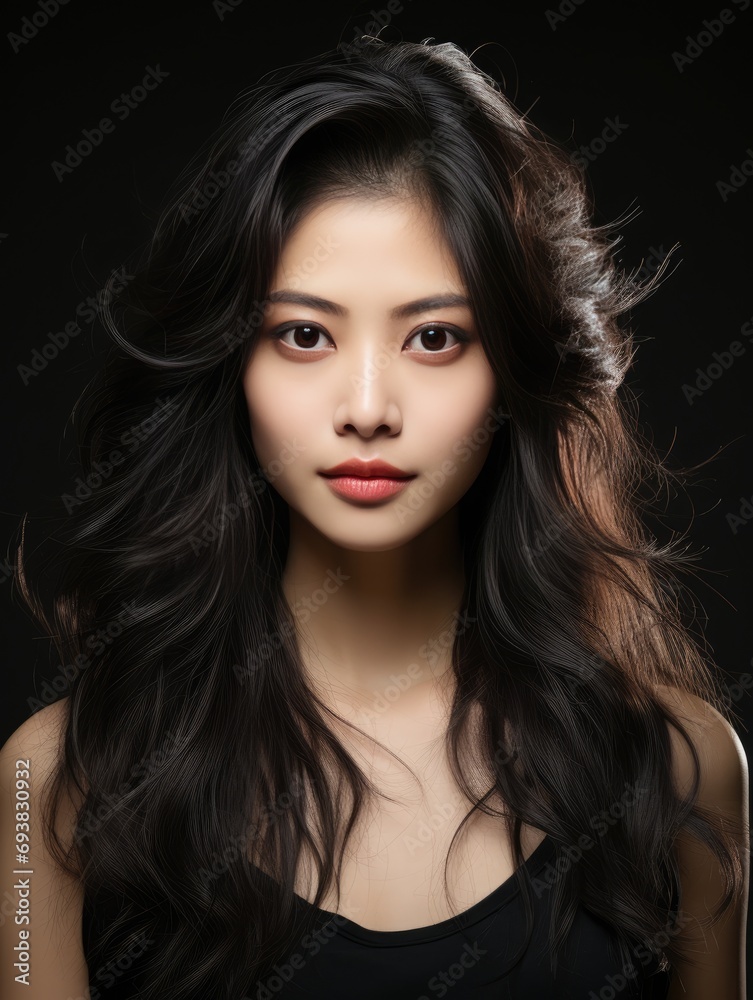 Fototapeta premium Portrait Photography of Young asian beauty woman with koreans makeup