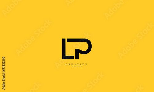 Alphabet letters Initials Monogram logo LP PL L P