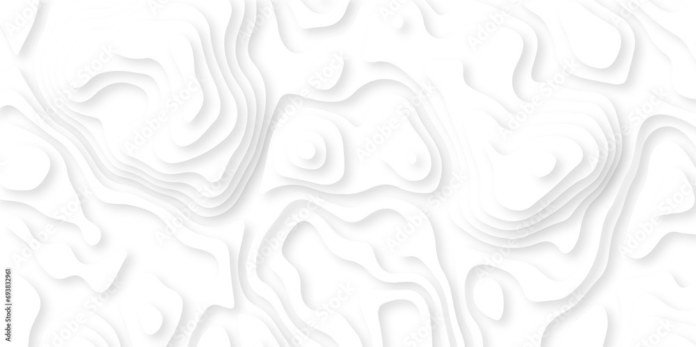 Black and white wave Seamless abstract white papercut background 3d realistic design use for ads banner and advertising print design vector. 3d topography relief. Vector topographic illustration. - obrazy, fototapety, plakaty 