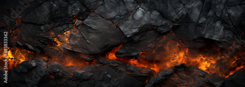 the black and gold volcanic rocks texture  