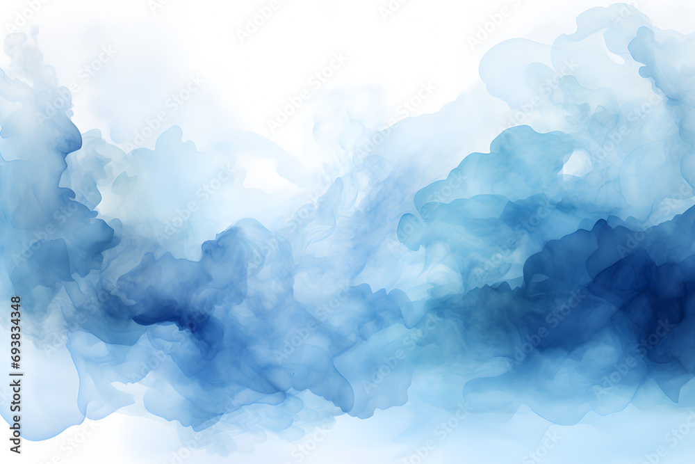 Fototapeta premium beautiful blue abstract watercolor clouds texture background