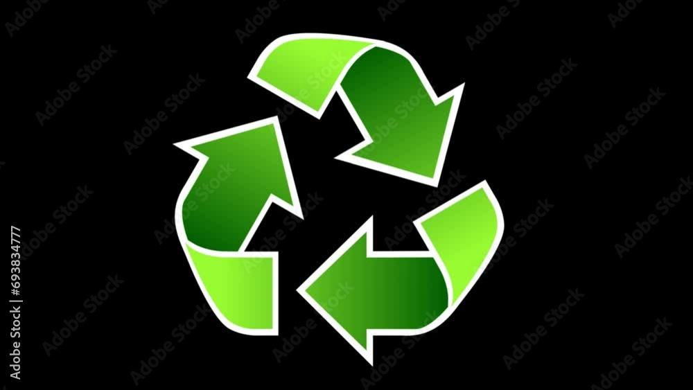Moving Recycling Symbol with the Words Reduce, Reuse, Recycle. Moving Recycling Symbol with the Words Reduce, Reuse, Recycle.