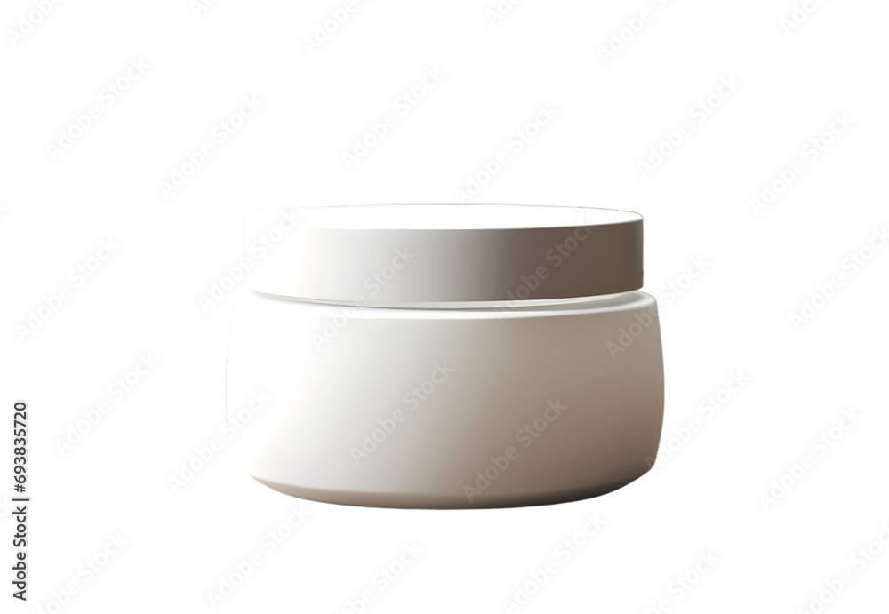 White jar of cosmetic cream Mock up. Cosmetic beauty product branding mockup transparent background White jar of cosmetic cream Mock up. Cosmetic beauty product branding mockup transparent background