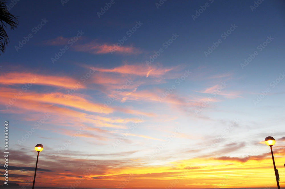 street lamp against the background of the evening sky street lamp against the background of the evening sky