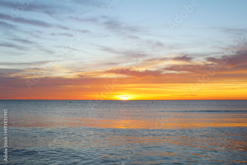 natural background beautiful sunrise over the sea © Iryna