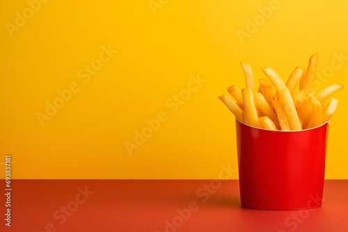 French Fries in Red Cup