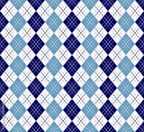 Argyle pattern in whit, white. Seamless geometric stitched illustration for gift card, gift paper, socks, sweater, jumper, other modern spring autumn winter fashion design.