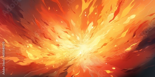An explosion in warm colors, star explosion, illustration, background photo