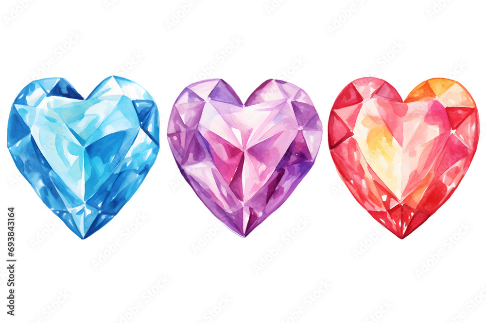 Fototapeta premium Diamond Gem isolated on transparent background illustration